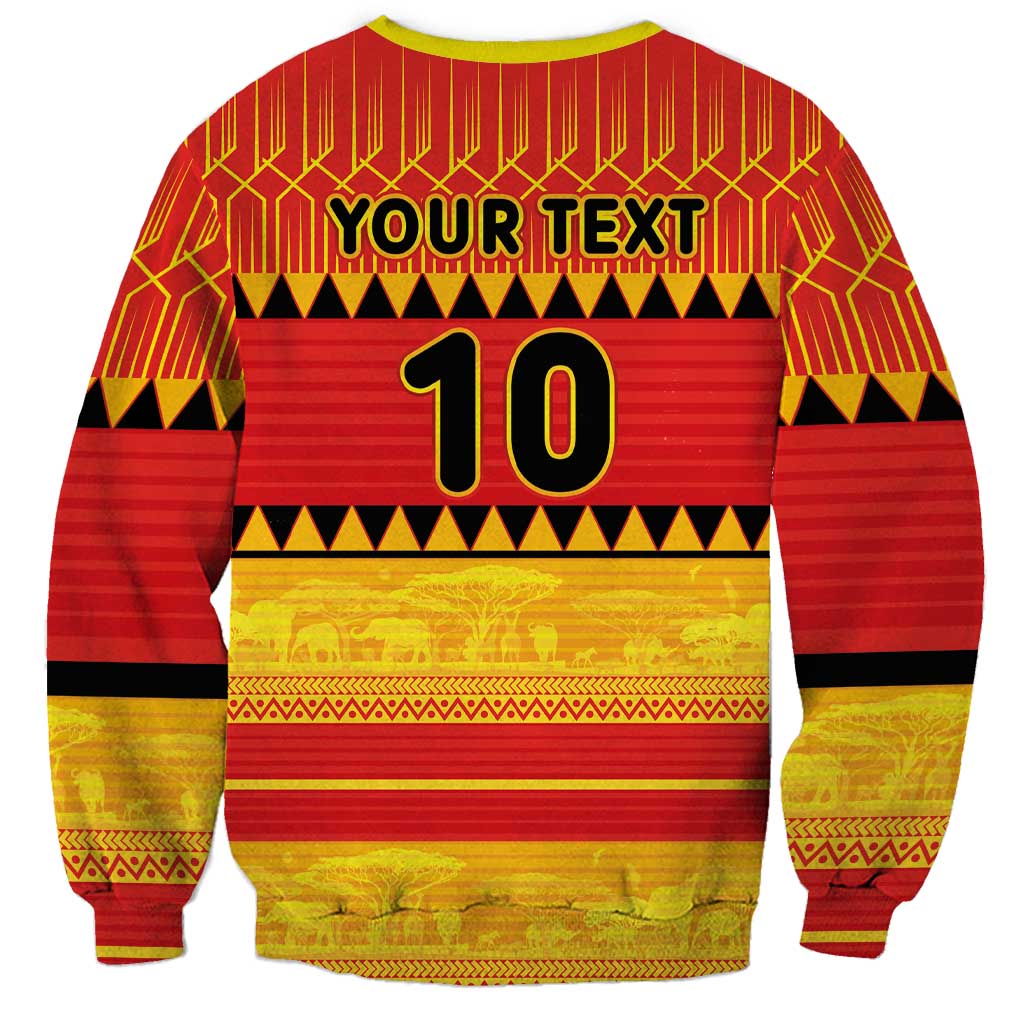 Custom Zimbabwe Cricket Sweatshirt African Heritage Stripes Style - Wonder Print Shop