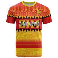 Custom Zimbabwe Cricket T Shirt African Heritage Stripes Style - Wonder Print Shop