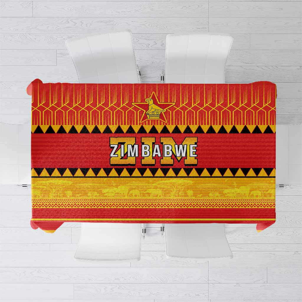 Zimbabwe Cricket Tablecloth African Heritage Stripes Style - Wonder Print Shop