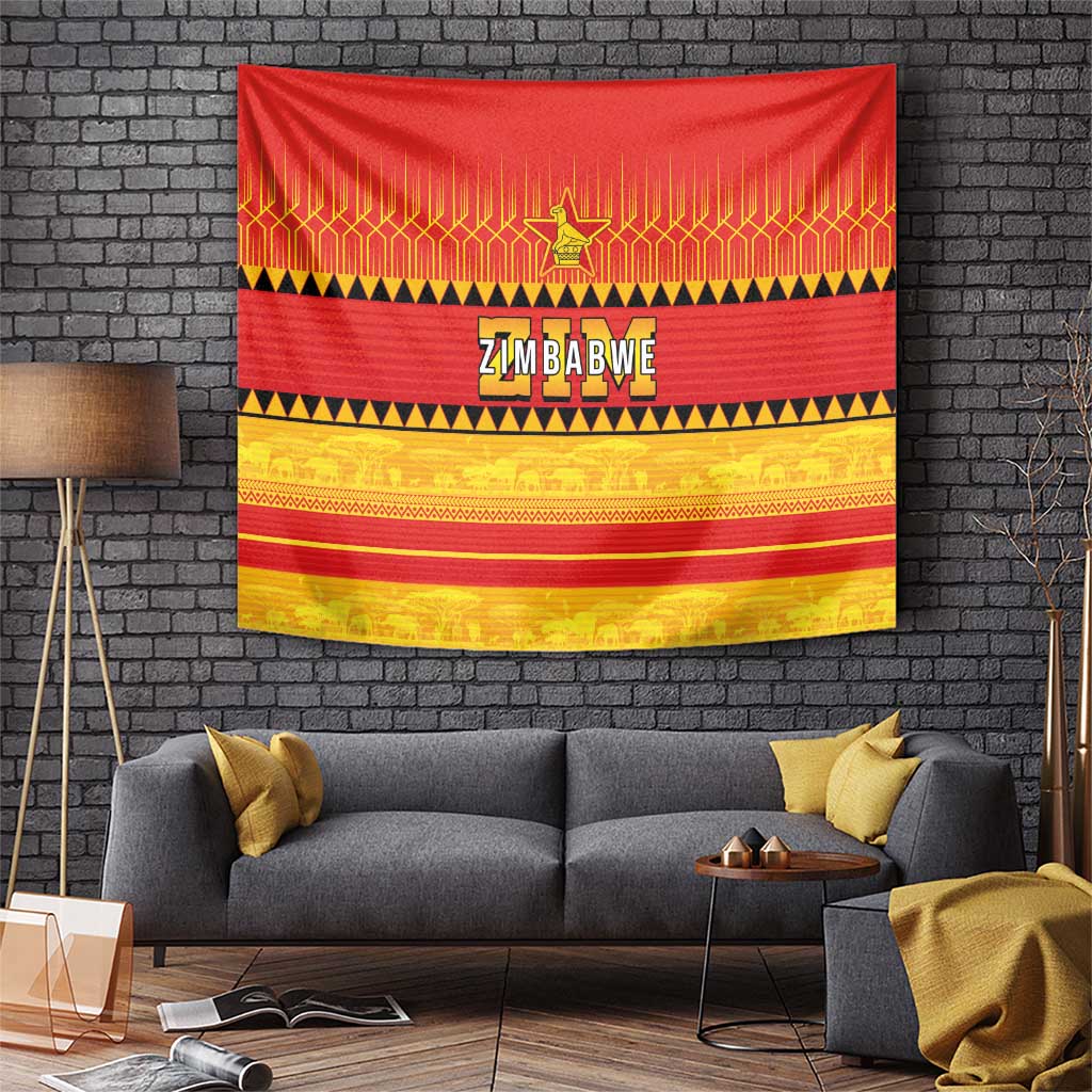 Zimbabwe Cricket Tapestry African Heritage Stripes Style - Wonder Print Shop