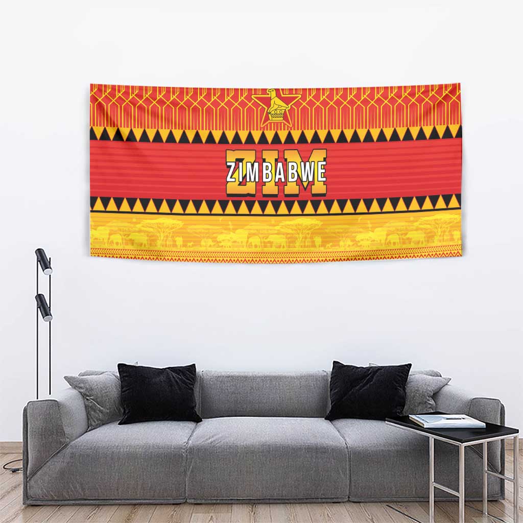 Zimbabwe Cricket Tapestry African Heritage Stripes Style - Wonder Print Shop