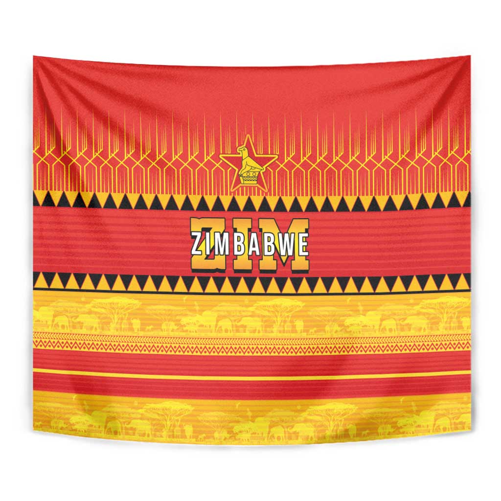Zimbabwe Cricket Tapestry African Heritage Stripes Style - Wonder Print Shop
