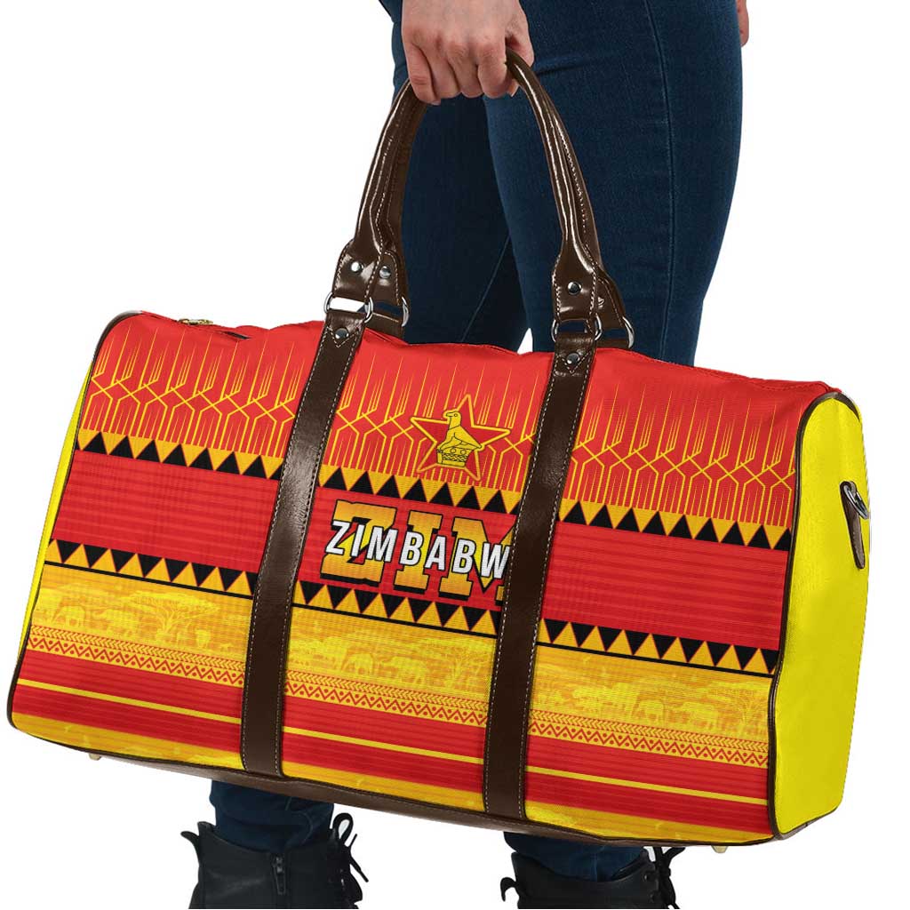 Zimbabwe Cricket Travel Bag African Heritage Stripes Style - Wonder Print Shop