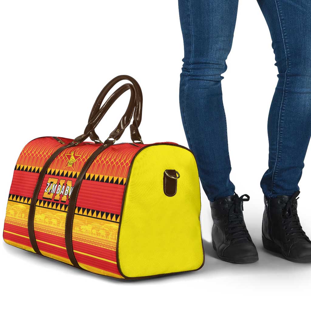 Zimbabwe Cricket Travel Bag African Heritage Stripes Style - Wonder Print Shop
