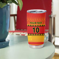 Custom Zimbabwe Cricket Tumbler Cup African Heritage Stripes Style - Wonder Print Shop