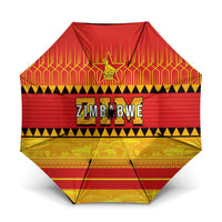 Zimbabwe Cricket Umbrella African Heritage Stripes Style - Wonder Print Shop