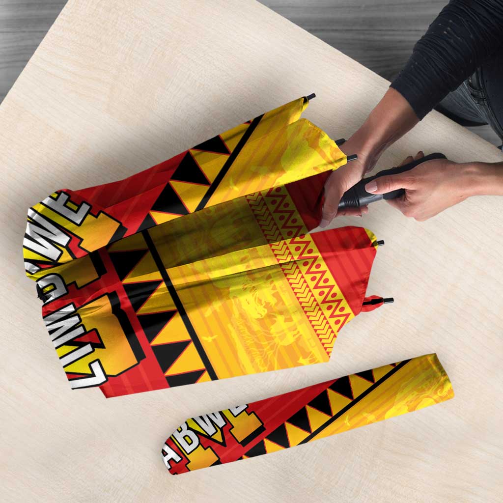 Zimbabwe Cricket Umbrella African Heritage Stripes Style - Wonder Print Shop
