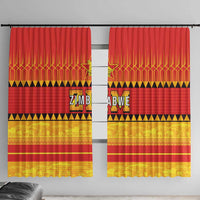 Zimbabwe Cricket Window Curtain African Heritage Stripes Style - Wonder Print Shop