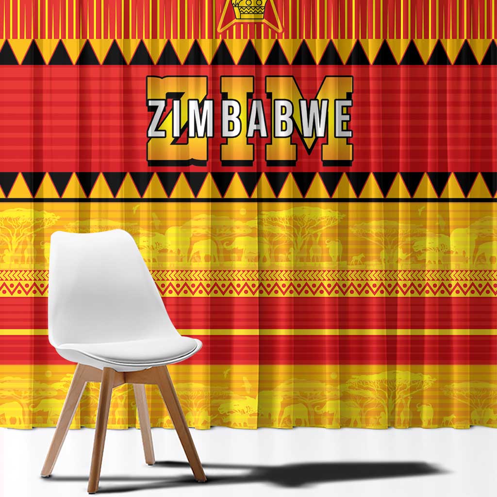 Zimbabwe Cricket Window Curtain African Heritage Stripes Style - Wonder Print Shop