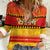 Custom Zimbabwe Cricket Women Casual Shirt African Heritage Stripes Style - Wonder Print Shop