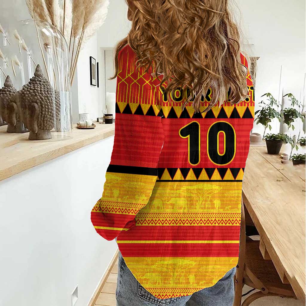 Custom Zimbabwe Cricket Women Casual Shirt African Heritage Stripes Style - Wonder Print Shop