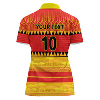 Custom Zimbabwe Cricket Women Polo Shirt African Heritage Stripes Style - Wonder Print Shop