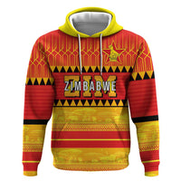 Custom Zimbabwe Cricket Zip Hoodie African Heritage Stripes Style - Wonder Print Shop