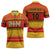 Custom Zimbabwe Cricket Zipper Polo Shirt African Heritage Stripes Style - Wonder Print Shop