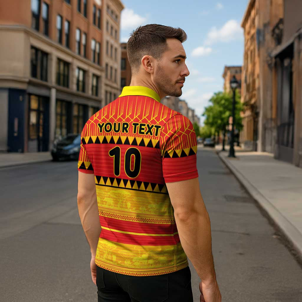 Custom Zimbabwe Cricket Zipper Polo Shirt African Heritage Stripes Style - Wonder Print Shop