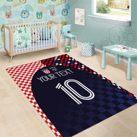 Custom Croatia Football Go Checkered Ones Area Rug