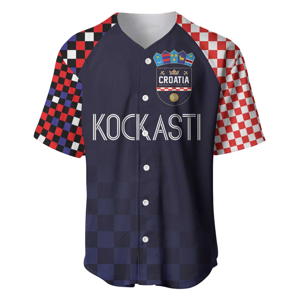 Custom Croatia Football Go Checkered Ones Baseball Jersey