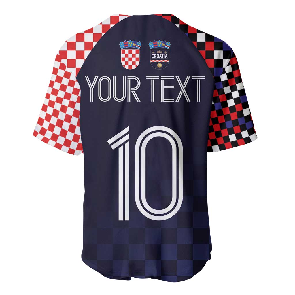 Custom Croatia Football Go Checkered Ones Baseball Jersey