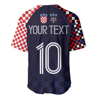 Custom Croatia Football Go Checkered Ones Baseball Jersey