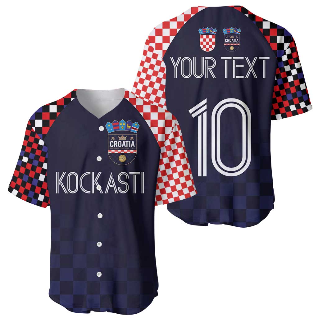 Custom Croatia Football Go Checkered Ones Baseball Jersey