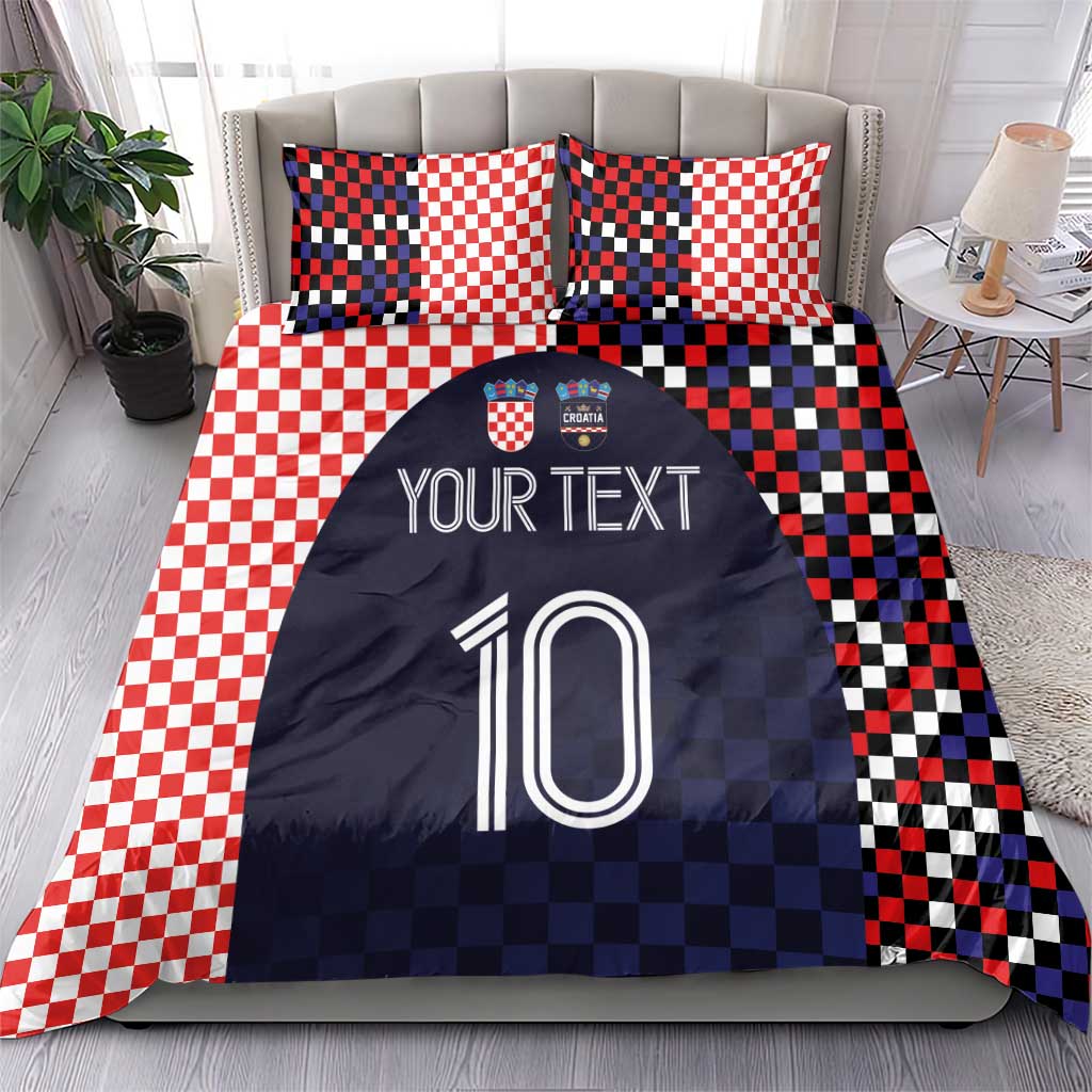 Custom Croatia Football Go Checkered Ones Bedding Set