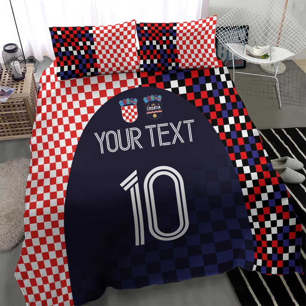Custom Croatia Football Go Checkered Ones Bedding Set