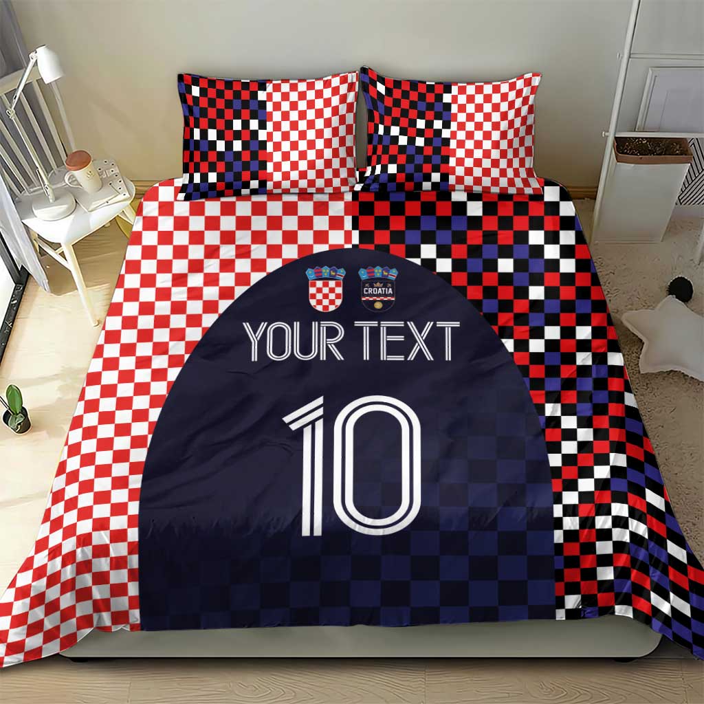 Custom Croatia Football Go Checkered Ones Bedding Set