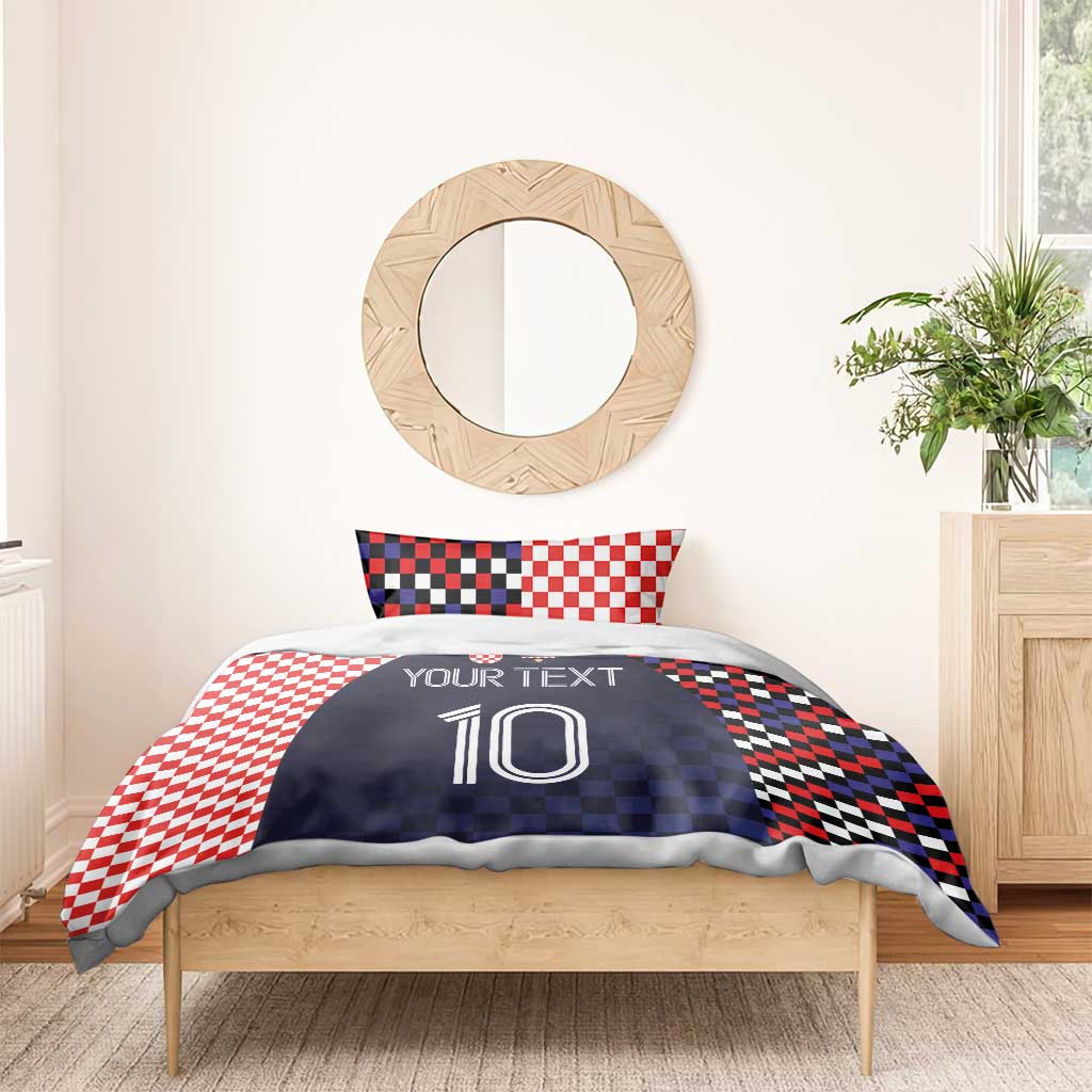 Custom Croatia Football Go Checkered Ones Bedding Set