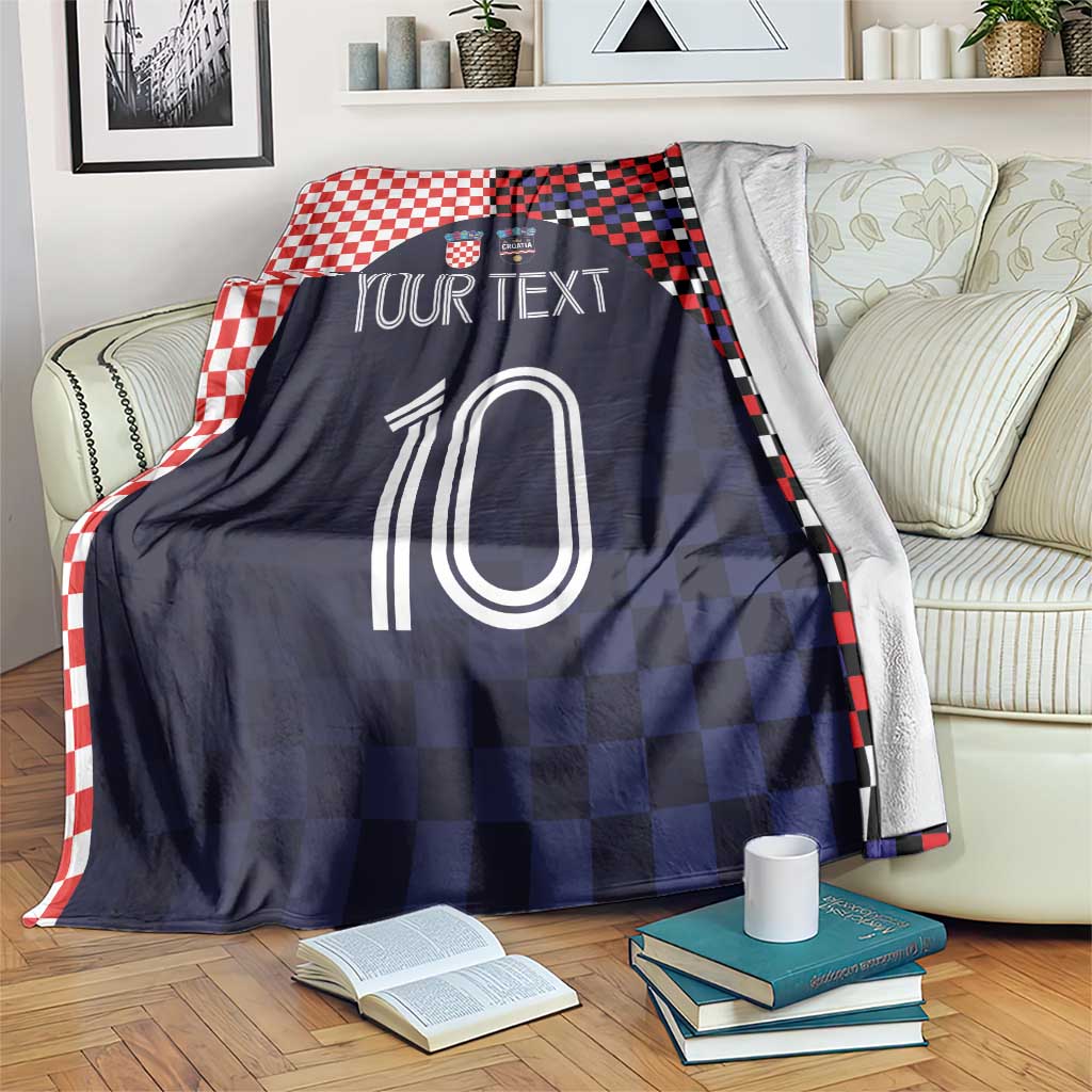 Custom Croatia Football Go Checkered Ones Blanket