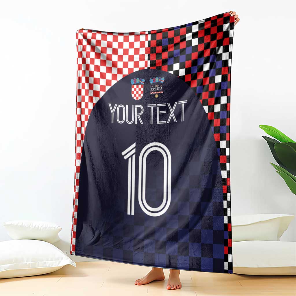 Custom Croatia Football Go Checkered Ones Blanket