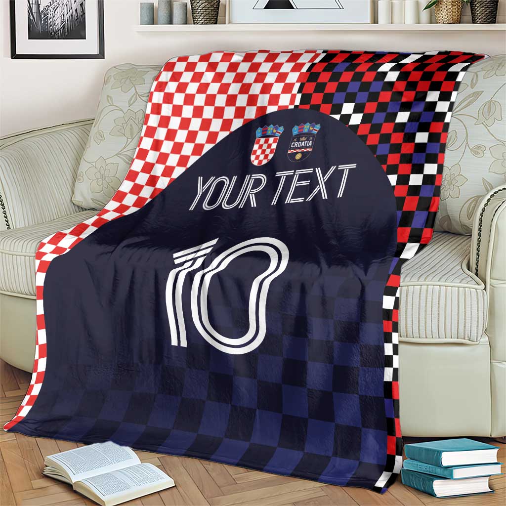 Custom Croatia Football Go Checkered Ones Blanket
