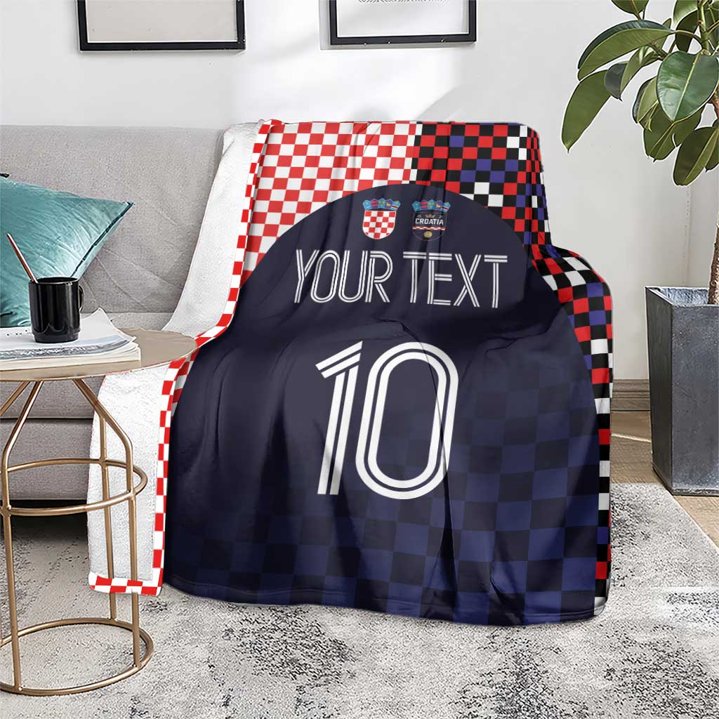Custom Croatia Football Go Checkered Ones Blanket