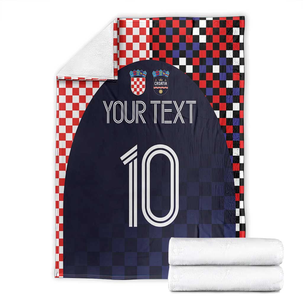 Custom Croatia Football Go Checkered Ones Blanket
