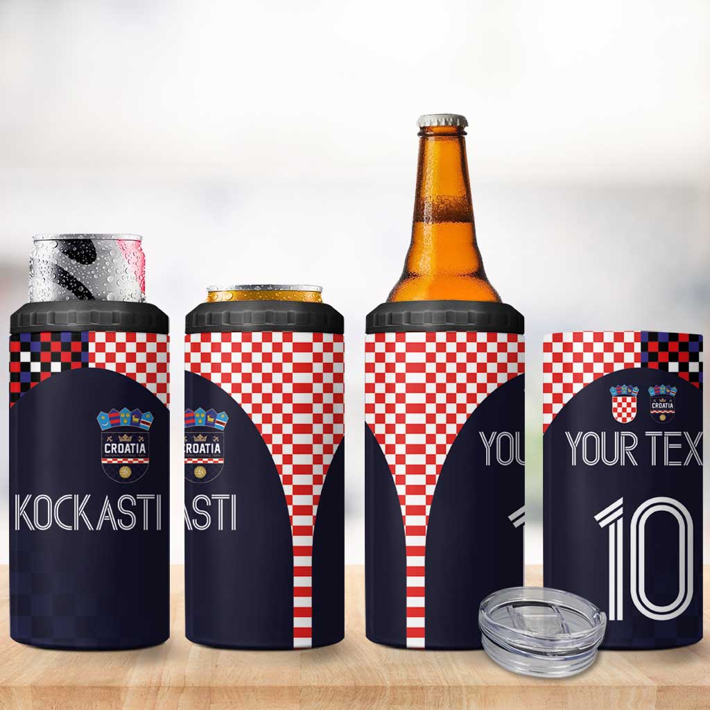 Custom Croatia Football  - Go Checkered Ones 4 in 1 Can Cooler Tumbler LT03