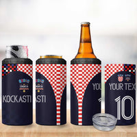 Custom Croatia Football  - Go Checkered Ones 4 in 1 Can Cooler Tumbler LT03