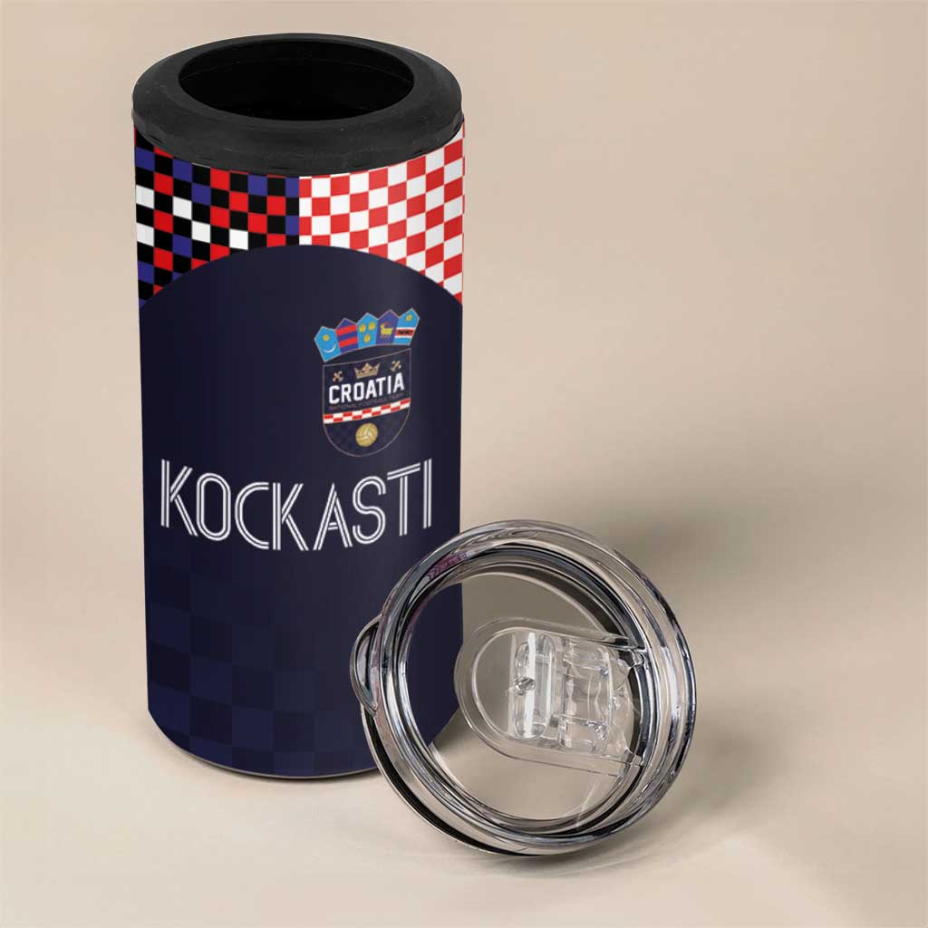Custom Croatia Football  - Go Checkered Ones 4 in 1 Can Cooler Tumbler LT03