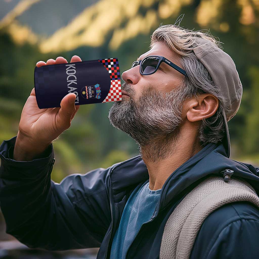 Custom Croatia Football  - Go Checkered Ones 4 in 1 Can Cooler Tumbler LT03