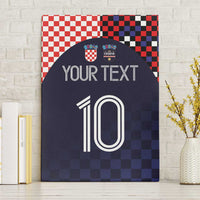 Custom Croatia Football Go Checkered Ones Canvas Wall Art