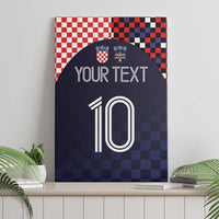 Custom Croatia Football Go Checkered Ones Canvas Wall Art