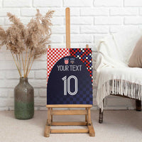 Custom Croatia Football Go Checkered Ones Canvas Wall Art