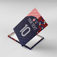Custom Croatia Football Go Checkered Ones Canvas Wall Art