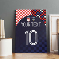 Custom Croatia Football Go Checkered Ones Canvas Wall Art