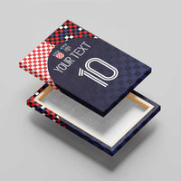 Custom Croatia Football Go Checkered Ones Canvas Wall Art