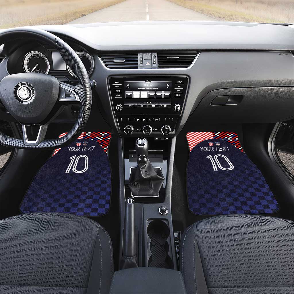 Custom Croatia Football Go Checkered Ones Car Mats