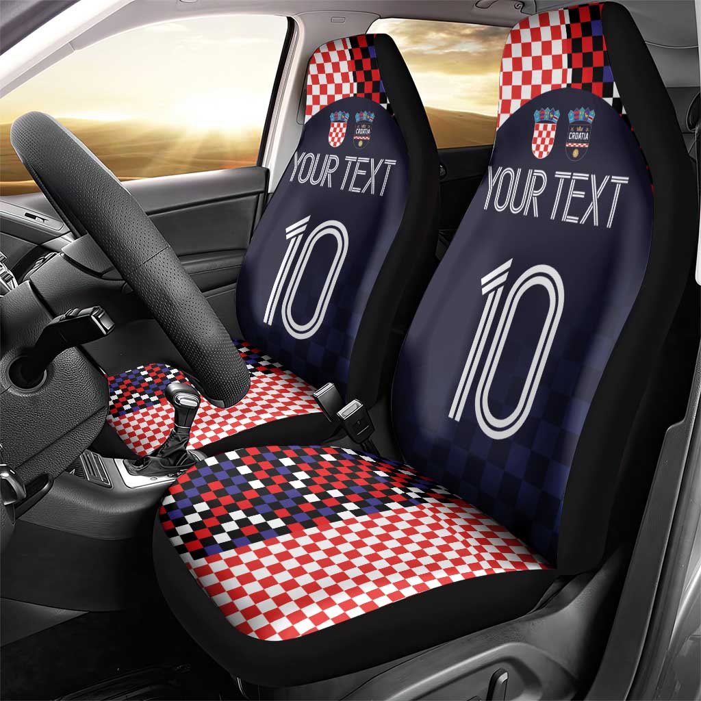 Custom Croatia Football Go Checkered Ones Car Seat Cover