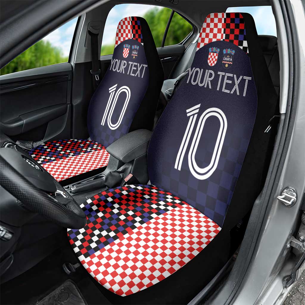 Custom Croatia Football Go Checkered Ones Car Seat Cover