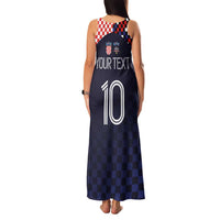 Custom Croatia Football Go Checkered Ones Family Matching Tank Maxi Dress and Hawaiian Shirt