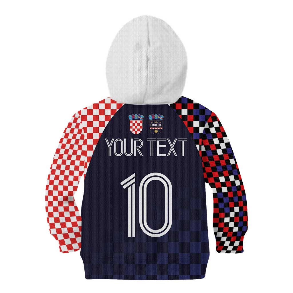 Custom Croatia Football Go Checkered Ones Kid Hoodie