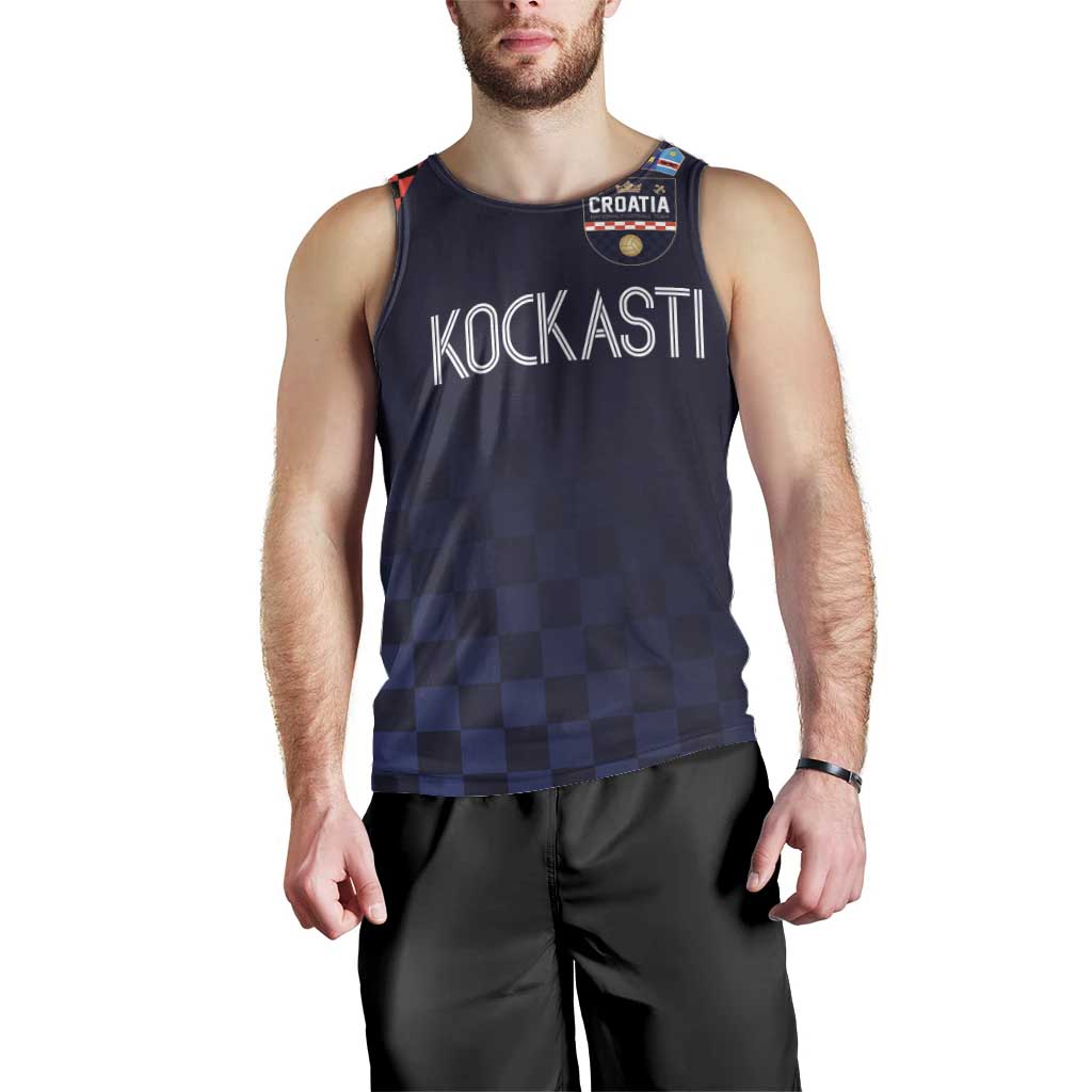 Custom Croatia Football Go Checkered Ones Men Tank Top