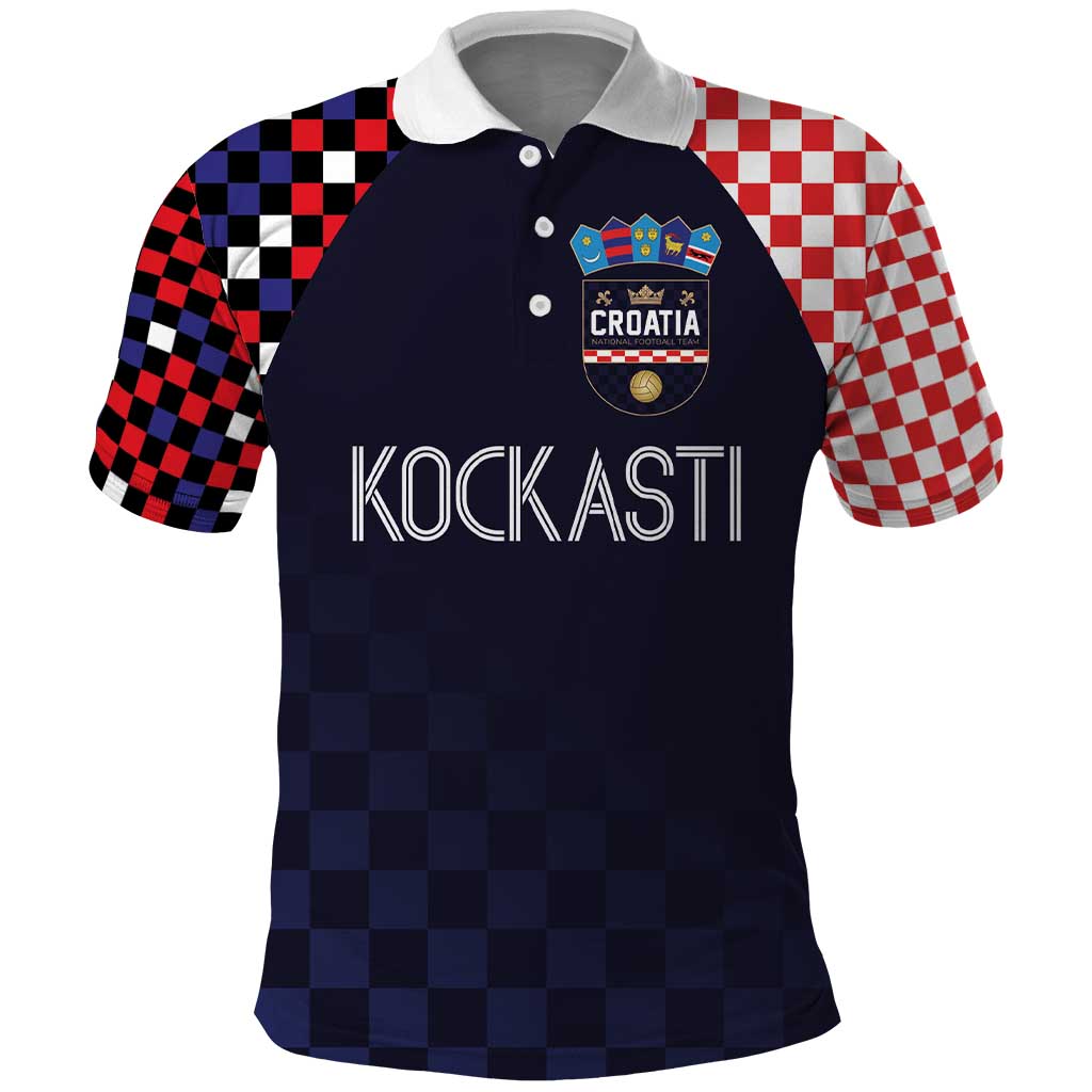 Custom Croatia Football Go Checkered Ones Polo Shirt